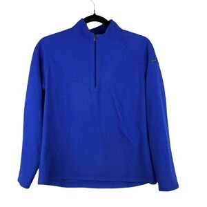 L.L.Bean Blue 1/4 Zip‎ Fleece Pullover M